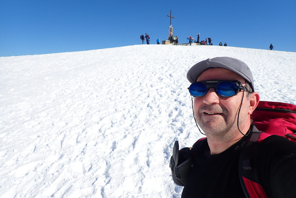 Joaquín en la cima del Matagalls, 1.696 mts.